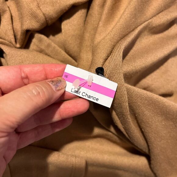 1.state Women's Long Sleeve Tie Back Cozy Knit Top in WILD OAK - Picture 7 of 9